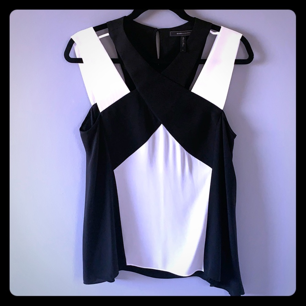 Black and White Blouse